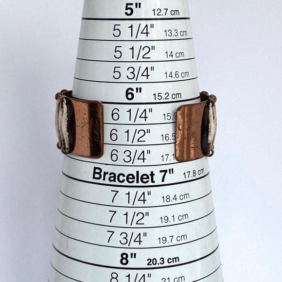 Vintage Matisse-Renoir Copper Anodized “Espana” Wide Cuff Bracelet 6.5" - Picture 9 of 16